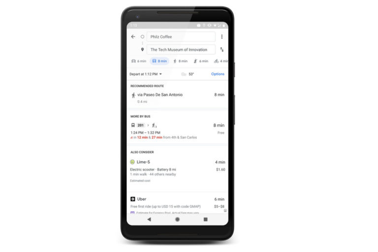 Google Maps สามารถที่จะให้บอกทางคุณไปที่ Lime บริการสกู๊ตเตอร์และจักรยานได้แล้ว