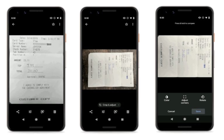 Google Photo ทำให้ถ่ายรูปใบเสร็จรับเงินได้ง่ายกว่าเดิม