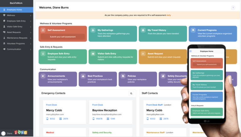 [PR] Zoho เปิดตัว BackToWork แอปพลิเคชั่นใหม่ที่จะช่วยพนักงานในองกรค์ต่างๆกลับมาสู่ที่ทำงานได้อย่างปลอดภัย
